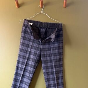 Bar III Men's Charcoal Plaid Dress Pants